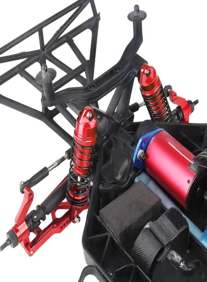 ممتصات صدمات معدنية بالكامل من الألومنيوم لسيارات التحكم عن بعد Traxxas Stampede Rustler بمقياس 1/10، ممتصات صدمات أمامية وخلفية، مجموعة بديلة من 4 قطع 5862 (أحمر) - Image 3
